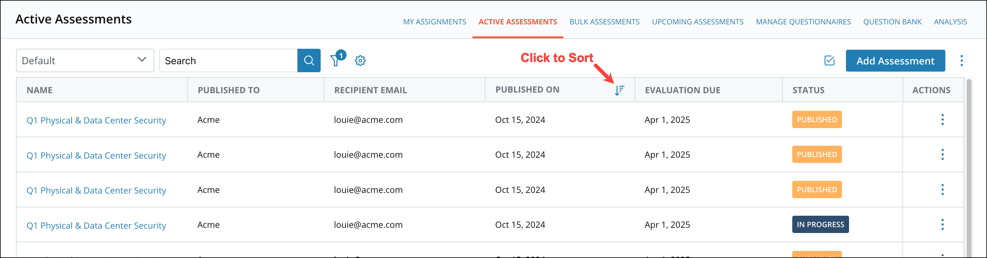 Sorting Table Columns – Response360