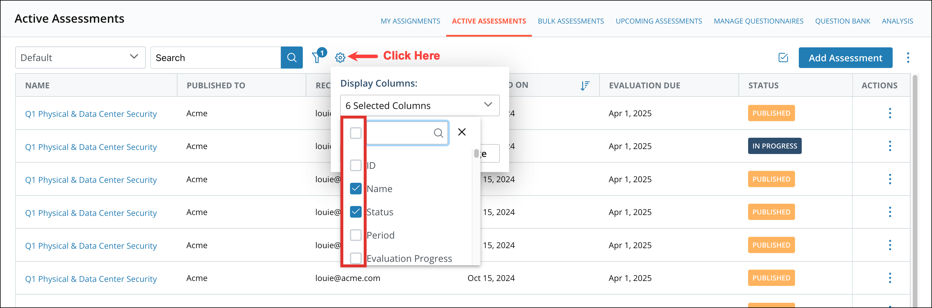 Manage Table Views – Response360