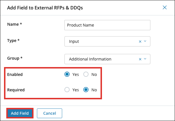 Configuring Questionnaire Fields 4