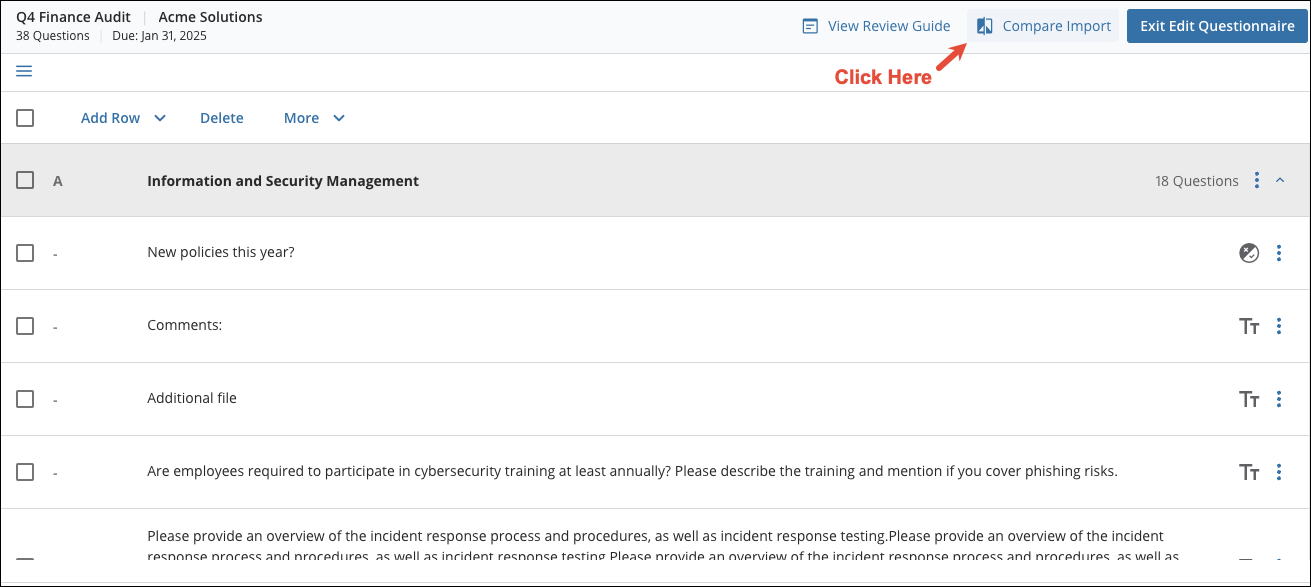 Adding and Managing Questionnaires 12[R360]