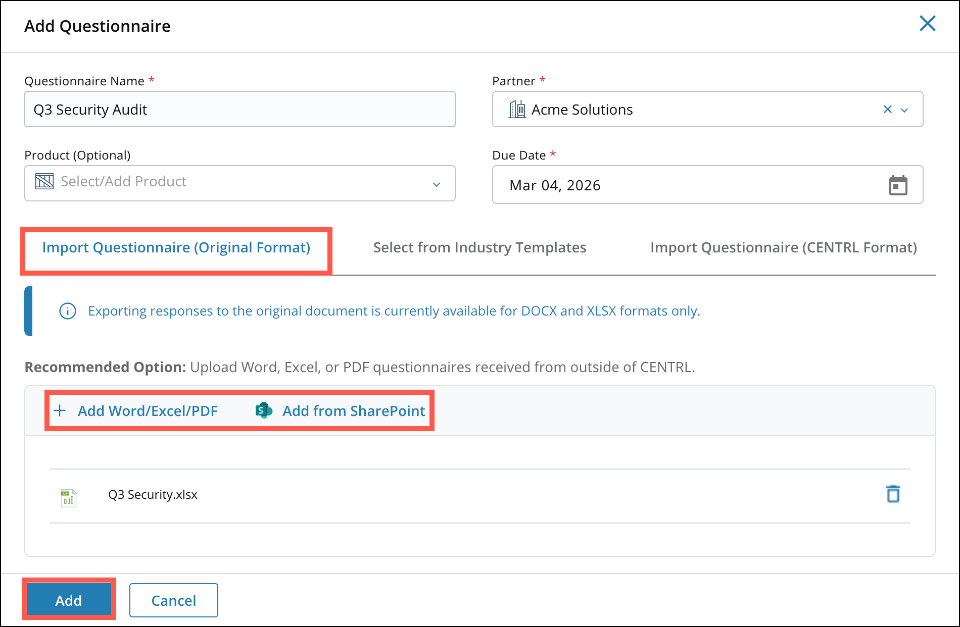 Adding and Managing Questionnaires 3[R360]