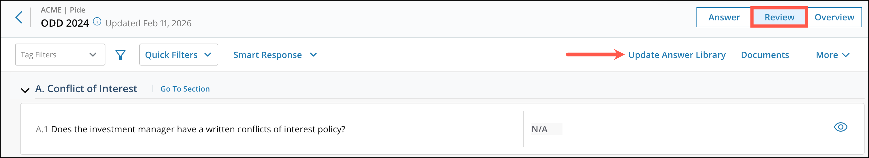 Adding Answers From an Assessment to the Answer Library 9 [R360]