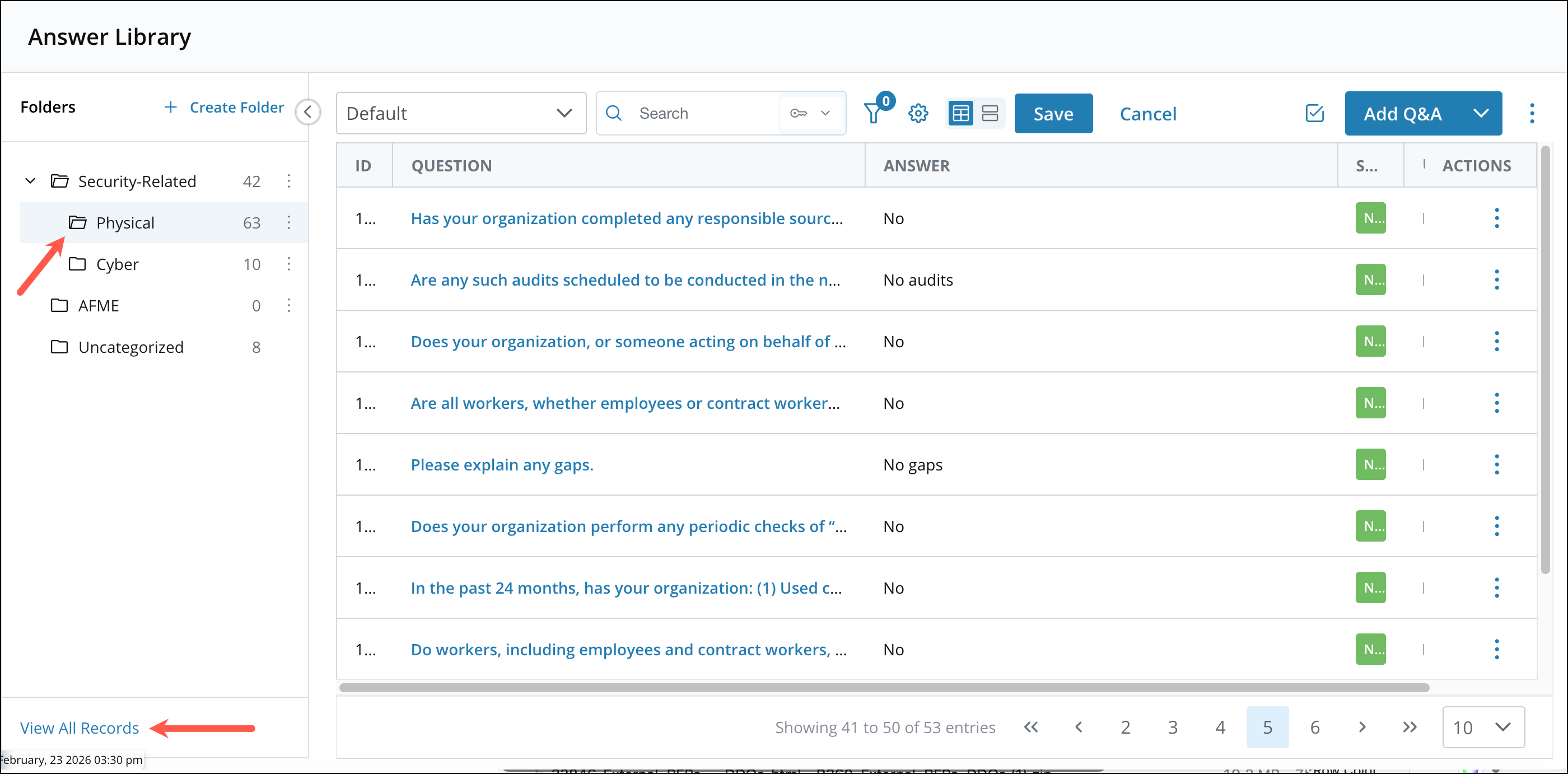 Creating and Managing Answer Library Folders 14