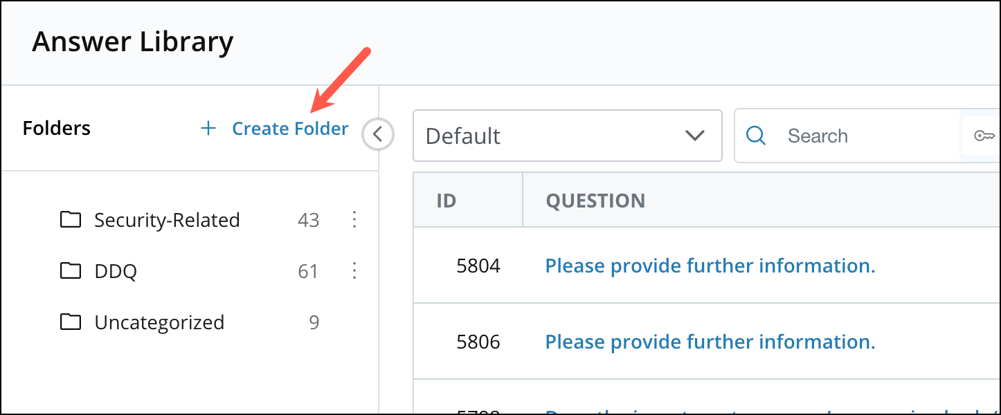 Creating and Managing Answer Library Folders 1