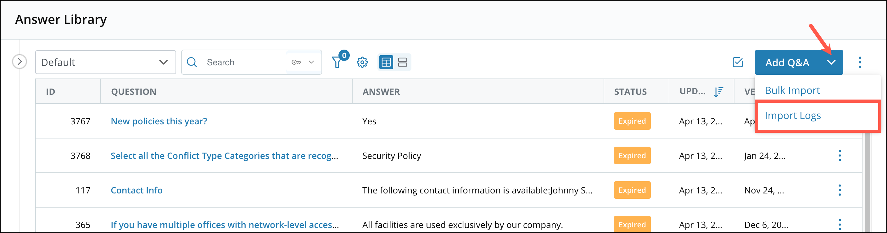 Bulk Import and Export Q&A Records 9[R360]