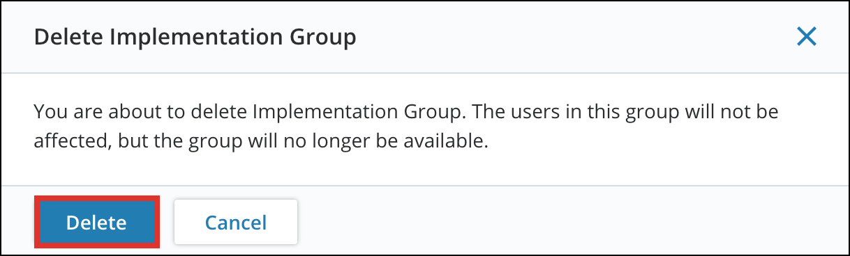 Deleting a User Group 2